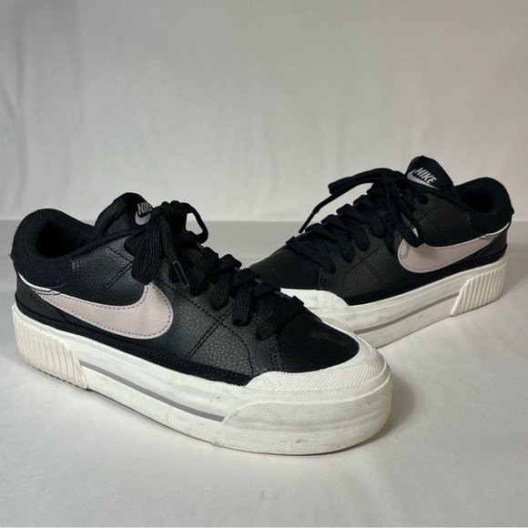 Nike Shoes - Nike Court Legacy Lift Black Sail Platinum Violet Size 6
